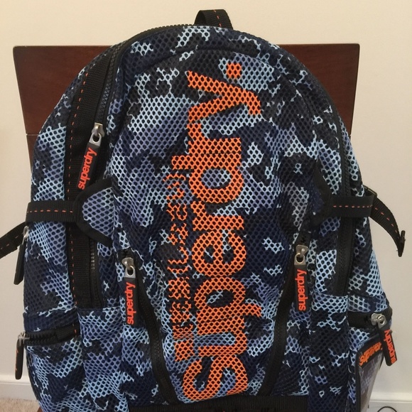 superdry camo mesh backpack